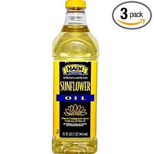 Hain Pure Foods Sunflower Oil, 32 Ounce: Grocery & Gourmet Food