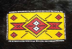 Lg Barrette Native American Indian Beadwork NEW #34  