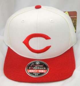 MLB Cincinnati Reds American Needle Coooperstown Snapback Cap White 