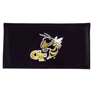   Yellow Jackets Black Embroidered Checkbook Cover: Sports & Outdoors