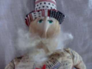 SALE LOT Primitive Americana Doll Uncle Sam 4th of July decoration 