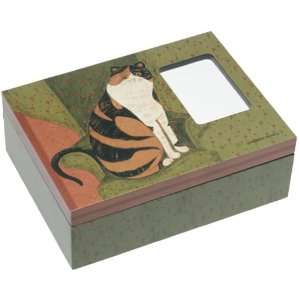 Warren Kimble Design, Cat Photo Storage Box, Cover Holds 2x3 Photos 
