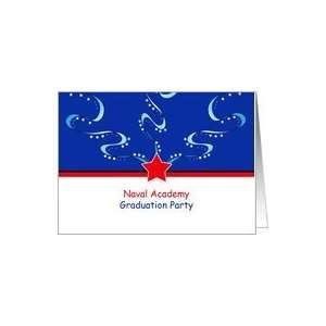  Naval Academy Graduation Party Invitation   Patriotic Card 