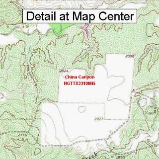  USGS Topographic Quadrangle Map   China Canyon, Texas 
