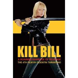  (24x36) Kill Bill Movie (Uma Thurman in Black with Sword 