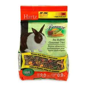  Hartz Bonanza Rabbit Gourmet Diet 2 Pound Supply Pet 