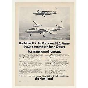  1977 USAF US Army de Havilland Twin Otter Aircraft Print 