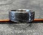 Damascus Stainless Steel Ring, Wedding Band Hand Made
