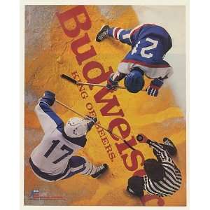  1988 Budweiser Beer Hockey Game Players Print Ad (49978 