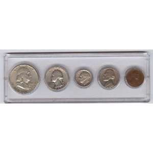  1949 Year Coin Set   5 US Coins Mounted in a Plastic 