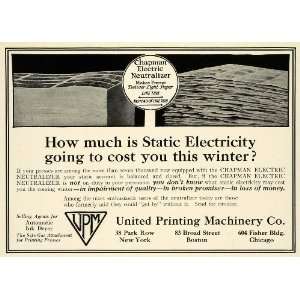   Electric Neutralizer Ink Dryer UPM   Original Print Ad