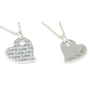    2 Sided Worded Love Necklace I love you more By TOC Jewelry