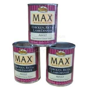  Nutro Max Chicken, Rice and Lamb Dog Food Cans Case Pet 