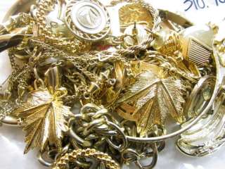 Vintage Nice GOLD PLATED JEWELRY LOT*310.9 grams RECOVERY*Not Scrap 