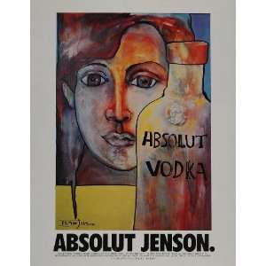   Ad Absolut Jenson Vodka Woman Face   Original Print Ad