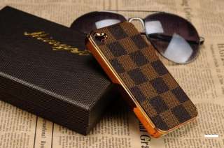 New Luxury Designer Case Back Cover For iPhone 4 4G Brown (B)  