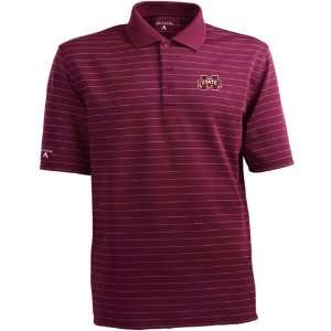 Mississippi State Elevate Striped Polo Shirt Sports 