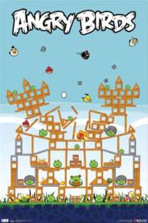 GAME POSTER ~ ANGRY BIRDS PIG FORT iPHONE APP Video  