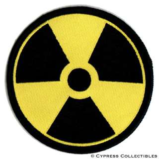 NUCLEAR RADIATION SYMBOL new EMBROIDERED IRON ON PATCH  