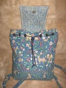 HTF* Vintage Vera Bradley Animal Kingdom backpack & matching tri 