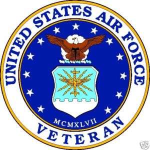 United States Air Force Veteran Window Decal Sticker  