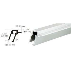   Satin Anodized Aluminum Slant Front Top Rail Extrusion by CR Laurence