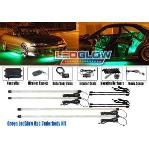    8pc Green Wireless Led Underbody & Interior Kit Automotive