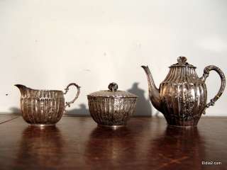 Vintage Antique Italian 800 Silver Tea Set  