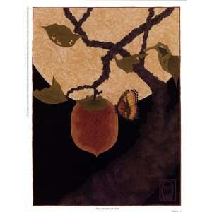  Moon, Persimmon and Moth Anita Munman 13.0 by 17.0 inches 