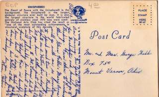 Postcard 919389 NY Worlds Fair Unisphere 1964  