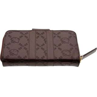 NEW HELLO KITTY WALLET ID CHECKBOOK EMBOSSED BROWN CHOCOLATE BY 