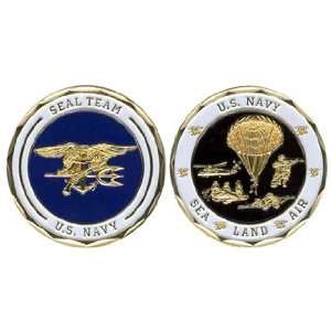   Navy Land, Sea, Air Seal Team Challenge Coin: Everything Else