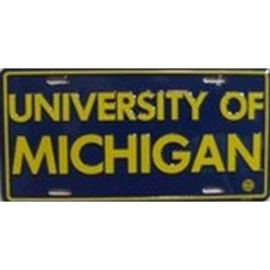 Univ of Michigan LICENSE PLATES Plate Tag Tags auto vehicle car front