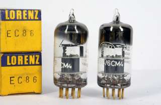 NOS (New Old Stock) LORENZ EC86 GOLD PIN vintage electron tubes made 