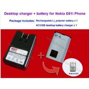 com AC/USB Desktop charger and BP 4L battery for Nokia N97, Surge,E52 