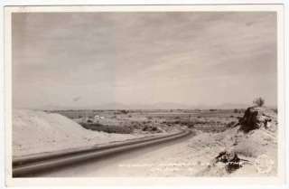 Real Photo Postcard Highway Approaching Blythe, CA  