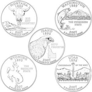  All 5 2007 S Proof Silver State Quarters: Everything Else