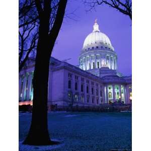  State Capitol Building at Dusk, Madison, United States of 