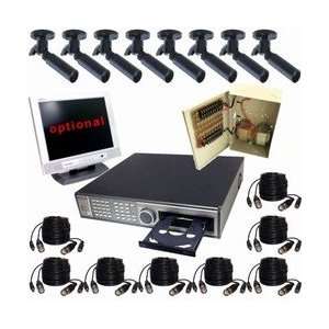  CCTV Camera System with 8 Bullet CCTV Cameras, DVR, CDRW 