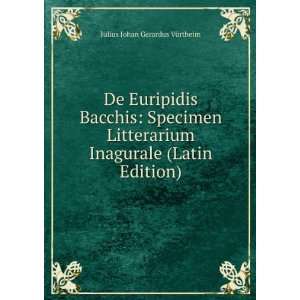   Inagurale (Latin Edition) Julius Johan Gerardus VÃ¼rtheim Books