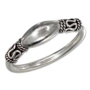  Sterling Silver Small Bali Design Dome Ring (size 07 