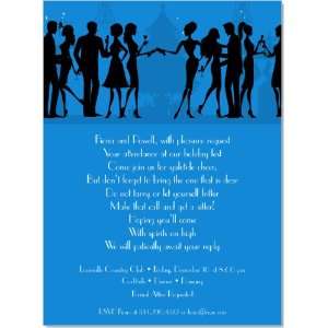  Silhouette Christmas Party Azure Invitations