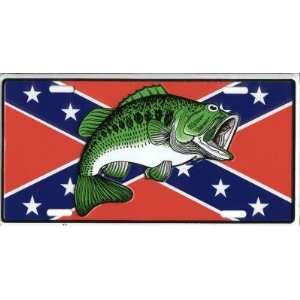  Confederate Rebel Dixie Flag Fish Front Novelty License 