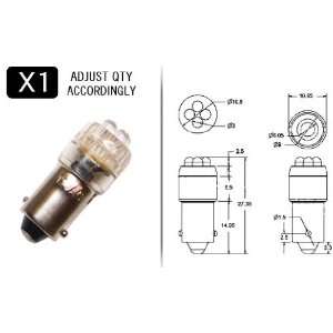  WHITE 4 point BA9 style LED replacement bulb Automotive