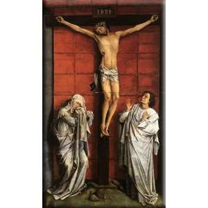   Mary and St John 18x30 Streched Canvas Art by Weyden, Rogier van der