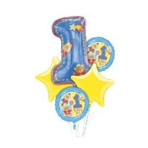    Hugs and Stitches Boy 1st Birthday Balloon Bouquet: Toys & Games