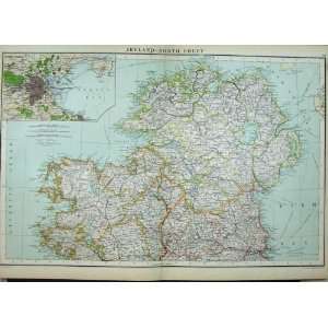  Map Northern Ireland Dublin Bay Londonderry Mayo Atlas 