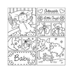  Magenta Cling Stamps Adorable Baby