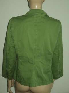   CREW Green Broken In chino Twill Cotton Jacket Blazer Sz L  