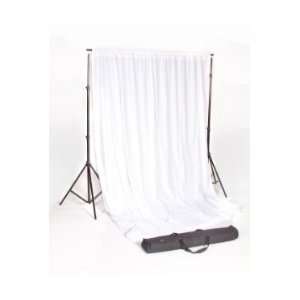   White Solid Muslin, 10x24, with Pro Backdrop Stand 